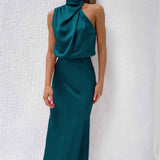 Emanuela – Rochie Lungă Elegantă cu Croială Clasică