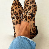 Ioana - Mocasini eleganți cu imprimeu leopard