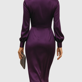 Marilena – Rochie Midi Satinată Petrecută