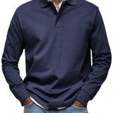 Adrián | Cămașă polo de lux cu mânecă lungă