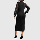 Smaranda – Rochie Lungă de Seară cu Detalii Decorative