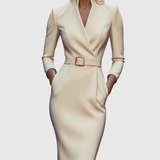 Felicia – Rochie Midi Tip Creion cu Curea