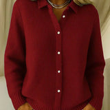 Katrina | Cardigan caroiat texturat, cu nasturi