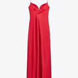 Gianina – Rochie Maxi din Satin cu Fluiditate Elegantă