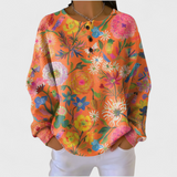 Gabriela – Pulover cu model floral colorat