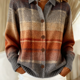 Editha | Cardigan caroiat cu efect ombre, pentru toamnă