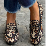 Genewa - Mocasin modern cu imprimeu leopard