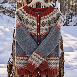 Beatrice – Cardigan tricotat cu model clasic de iarnă