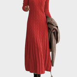 Alina – Rochie midi din tricot împletit