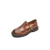 Giulia – Pantofi Vintage cu Design Brogue și Baretă
