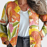 Andreea - Cardigan vibrant cu model tropical