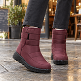 Abate – Botine de Iarnă Impermeabile, cu Velcro și Căptușeală din Bumbac – culoarea Roșu