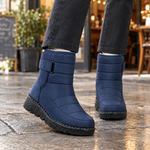 Abate – Botine de Iarnă Impermeabile, cu Velcro și Căptușeală din Bumbac – culoarea Albastru