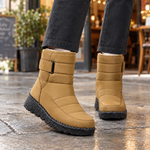 Abate – Botine de Iarnă Impermeabile, cu Velcro și Căptușeală din Bumbac – culoarea Khaki