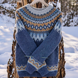 Serena – Pulover de iarnă cu design nordic pe umeri