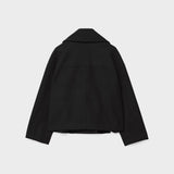 Jachetă Elegantă cu Croială Încrucișată, de Damă, Confortabilă – culoarea Negru