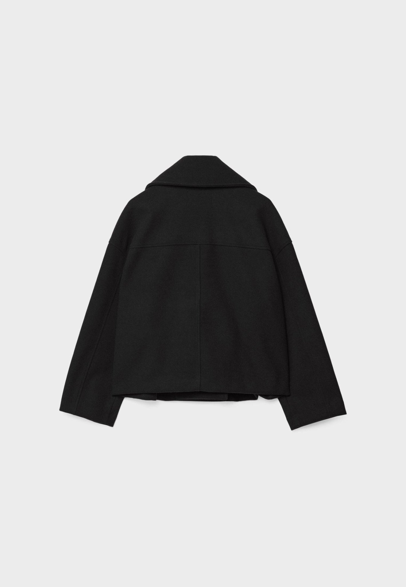 Jachetă Elegantă cu Croială Încrucișată, de Damă, Confortabilă – culoarea Negru