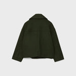 Jachetă Elegantă cu Croială Încrucișată, de Damă, Confortabilă – culoarea Verde