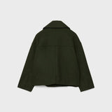 Jachetă Elegantă cu Croială Încrucișată, de Damă, Confortabilă – culoarea Verde