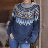 Serena – Pulover de iarnă cu design nordic pe umeri